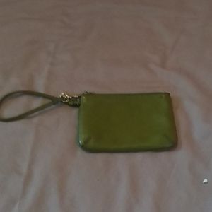 Green Coach Wristlet